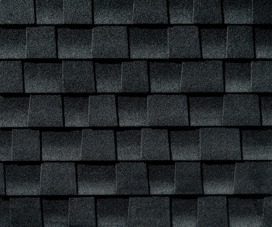 Dark charcoal gray shingles 